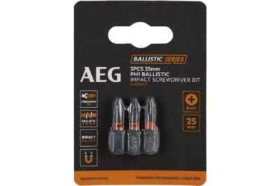 Біта ударна AEG AAK253PH1,  PH1, 25мм (3шт)-[articul]