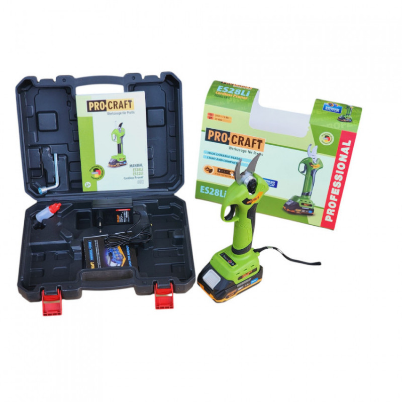 Акумуляторний секатор Procraft ES28Li (з 1 акб)-ES28Li