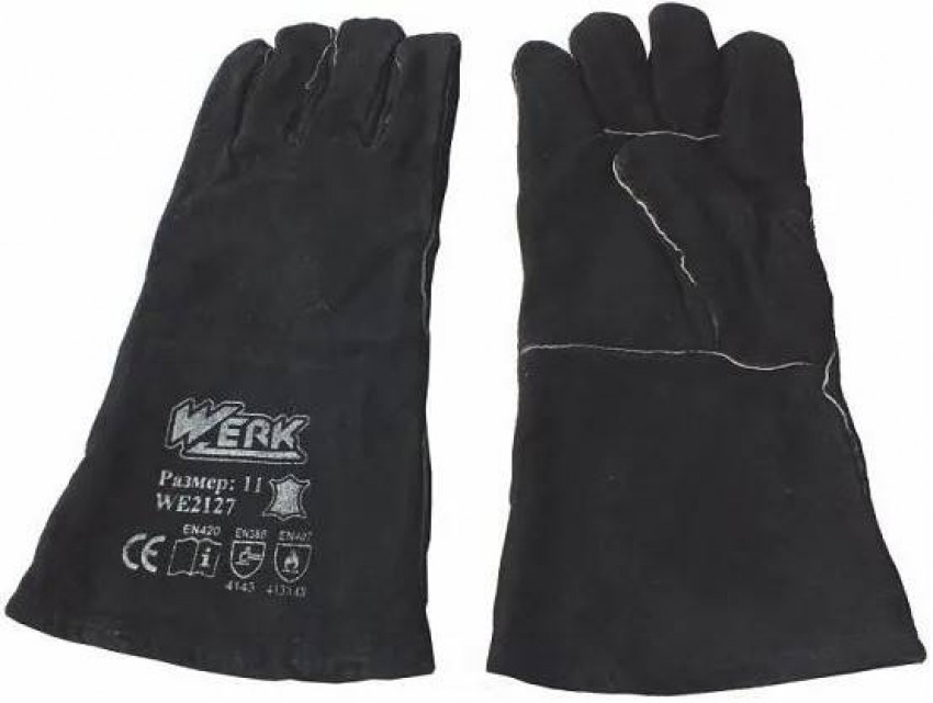Рукавички Werk чорні, замшеві з підвіскою (WE2127H)-WE2127H
