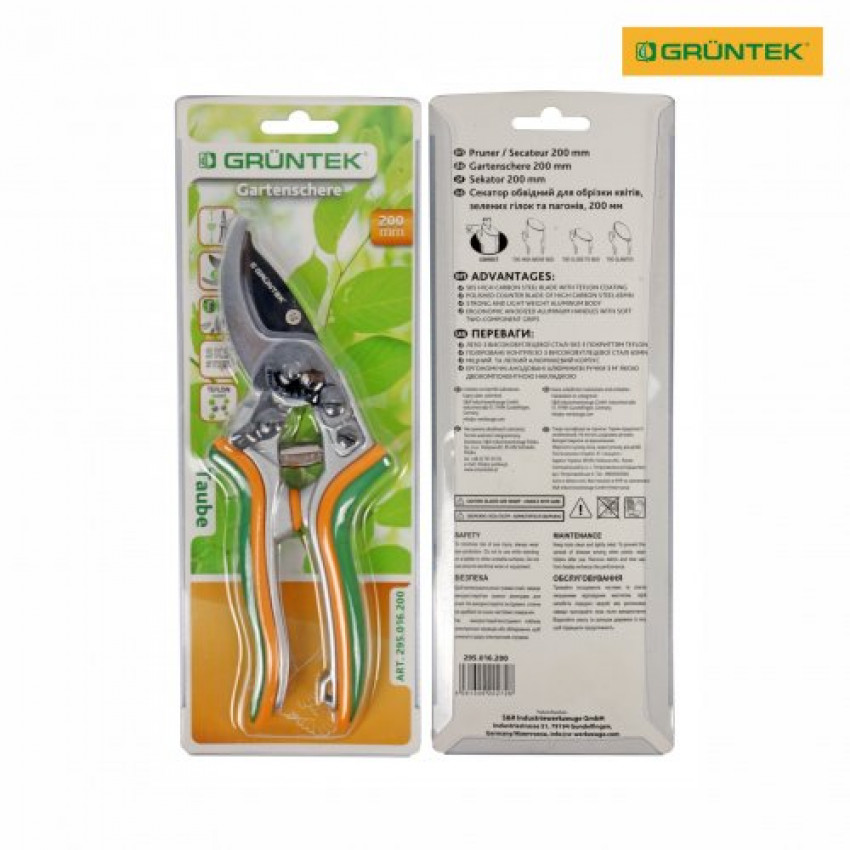 Секатор GRUNTEK Taube 200мм d16мм-295016200