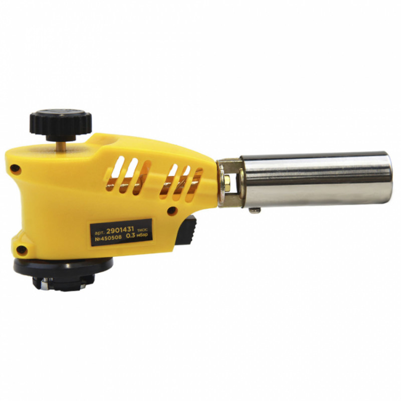 Пальник газовий з регулюванням полум'я зверху та п'єзопідпалом Ø20мм 153мм Sigma (2901431)-2901431