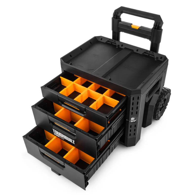 Ящик для інструментів TOUGHBUILT TB-B1-D-R93 StackTech на колесах з 1+2 висувними шухлядами-TB-B1-D-R93