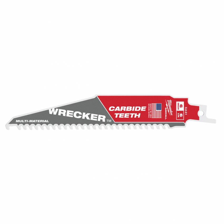 Полотно для шаб. пили WRECKER CARBIDE MILWAUKEE, 150мм/ крок зуба 4,2мм, (5шт), (метал, деревина) 1-48005541