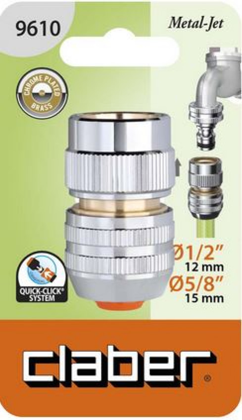 Конектор 1/2"- 5/8" для поливального шлангу, метал-96100000