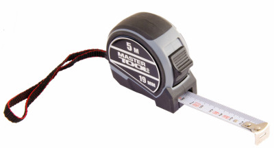 Рулетка MASTERTOOL 5 м 19 мм з 2 фіксаторами полотна нейлонове покриття 60-5019-[articul]