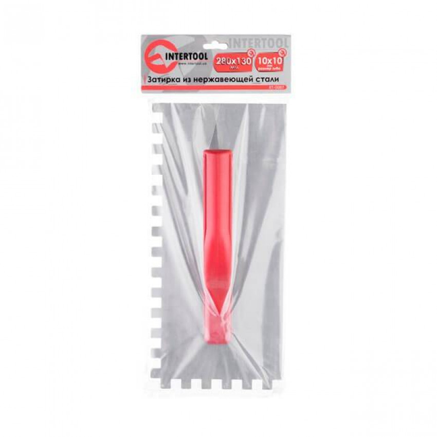 Тертка сталева оцинкована 280 * 130мм, 10 * 10мм INTERTOOL KT-0007-KT-0007