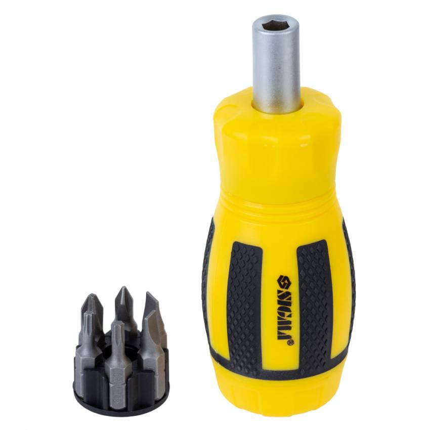 Викрутка з реверсом MINI біти 6шт CrV Sigma (4001811)-4001811