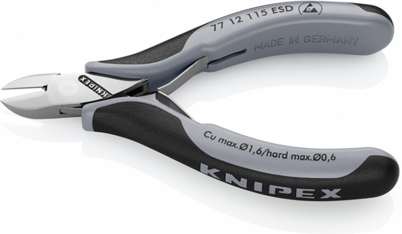 Кусачки бокові для електроніки KNIPEX 77 12 115 ESD SB-77 12 115 ESDSB