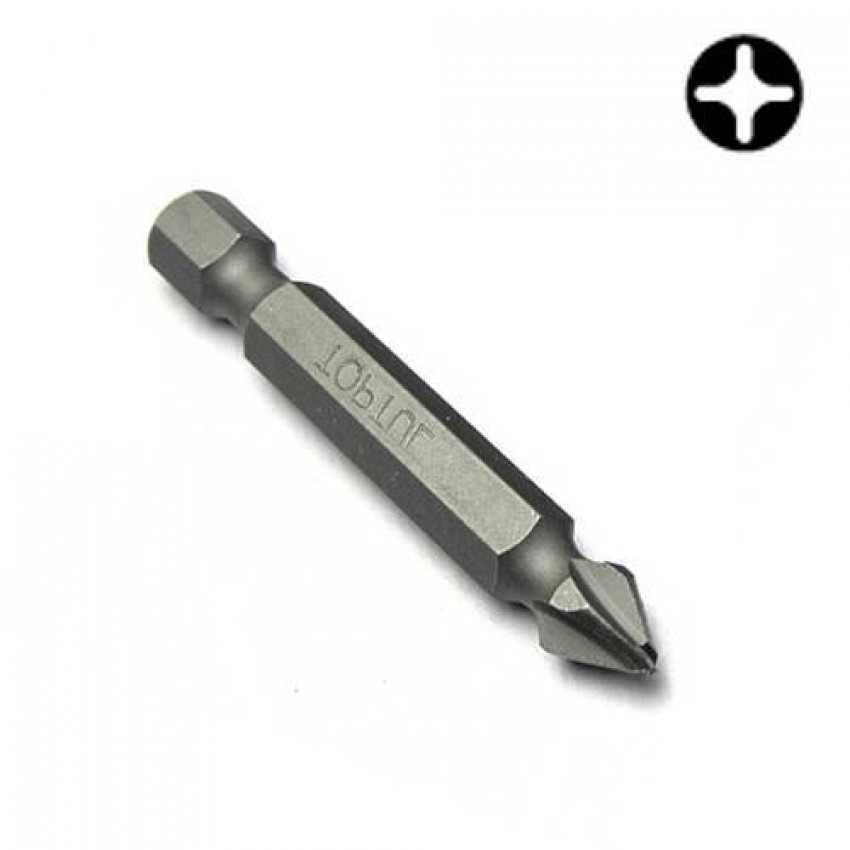 Насадка 1/4" 50мм PH2 2в1 (бита зенковка по дереву) 2шт. TOPTUL FWAA0802G-FWAA0802G