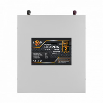 Акумулятор LP LiFePO4 25,6V - 100 Ah (2560Wh) (BMS 80A/40А) метал для ДБЖ-[articul]