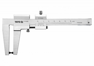 Штангенциркуль для гальмівних дисків YATO : l= 160 мм, з діап.- 0-60 мм, точн ± 0,1 мм, губки-55мм-[articul]