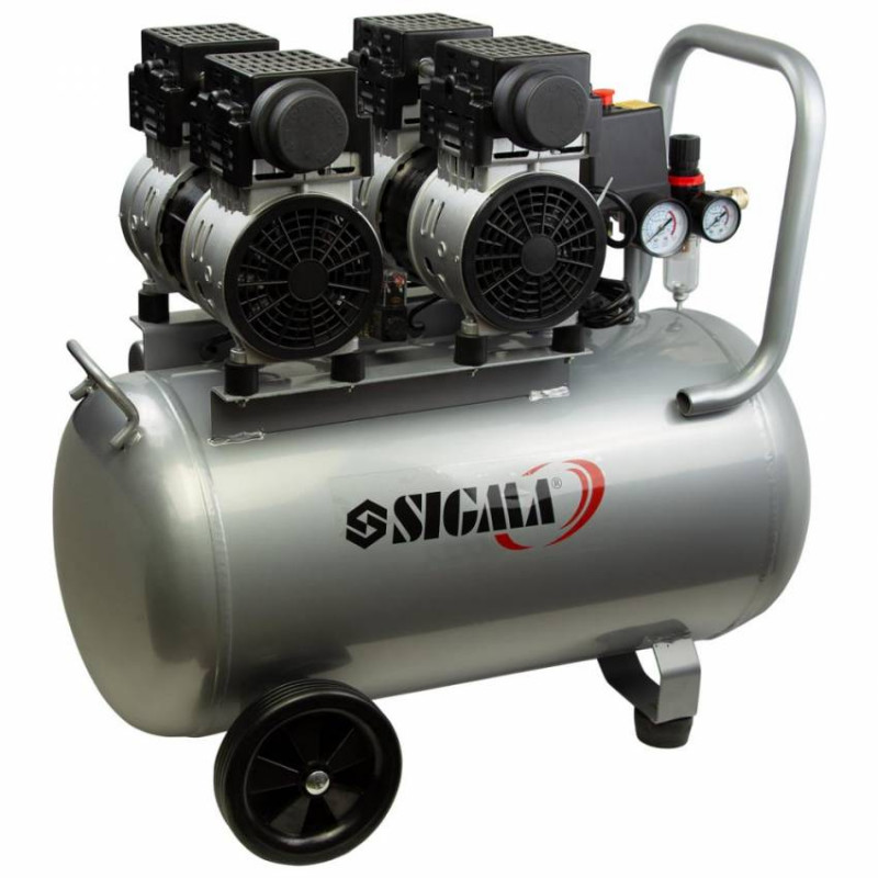Компресор чотирициліндровий безмасляний 2.2кВт 308л/хв 8бар 50л Sigma (7042551)-7042551