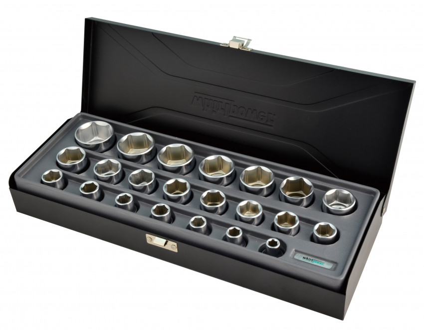 Набір головок 1/2" 22од.8-34мм мет.кейс-1614-SK09S