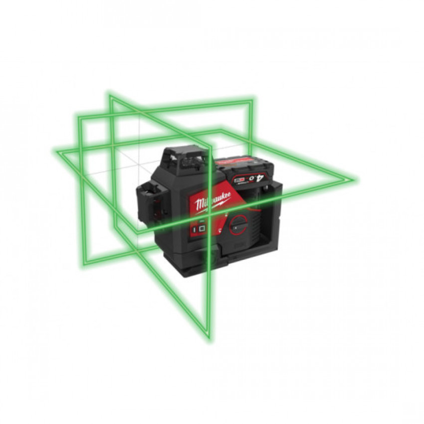 Нівелір лазерний акумуляторний 3D MILWAUKEE, M12 3PLSKIT-401P (ЗП+1ак.Х4Аг+обладнання+PACKOUT)-4933499379