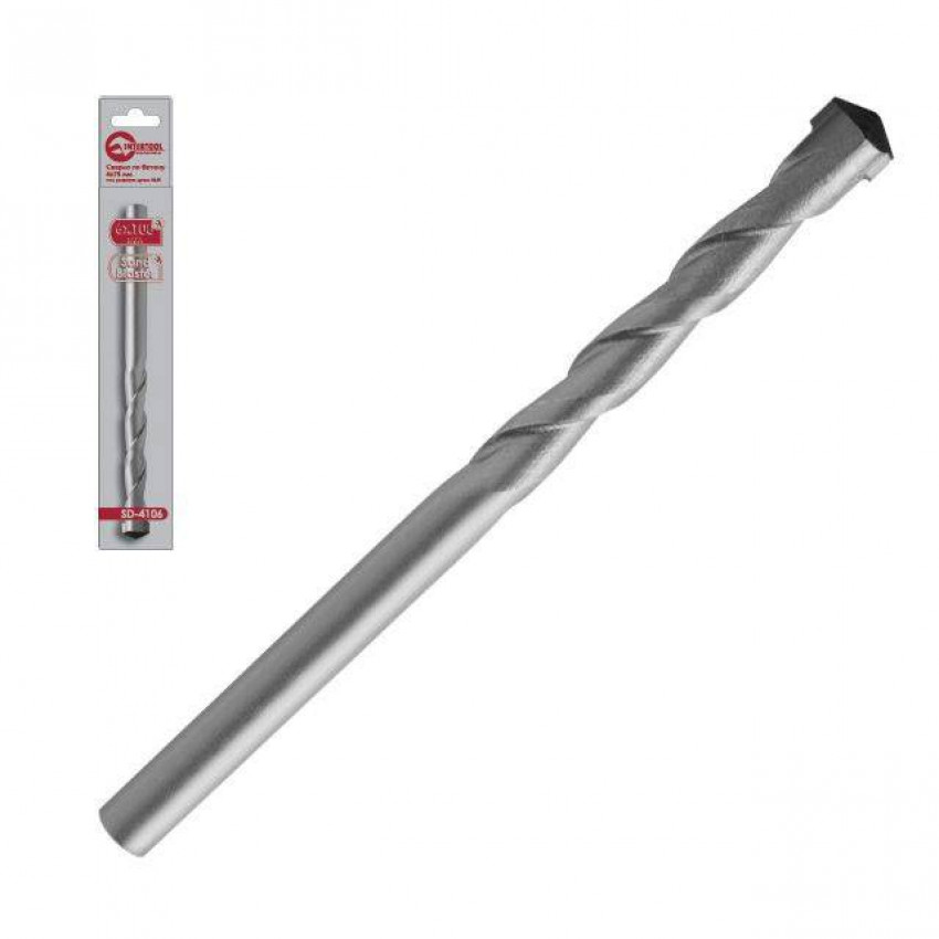 Свердло по бетону 6*100мм INTERTOOL SD-4106-SD-4106
