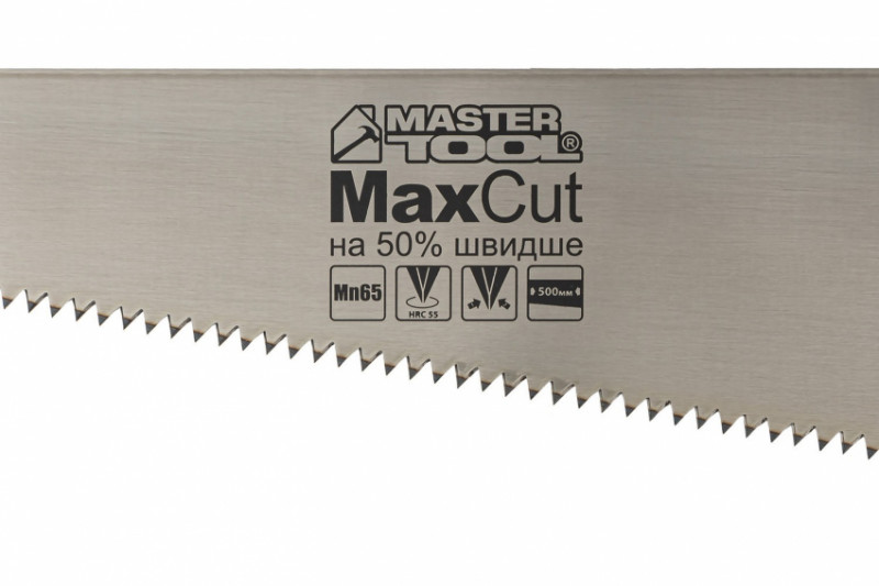 MasterTool Ножівка столярна 500 мм, 4TPI MAX CUT, розжарений зуб, 2-D заточування, полірована, Ст.: 14-2650-14-2650