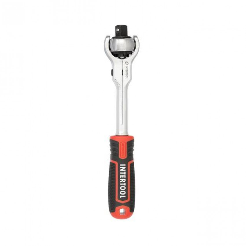 Рукоятка з храповим механізмом поворотна, 72 зуба 1/2 ", Cr-V STORM INTERTOOL ET-8009-ET-8009