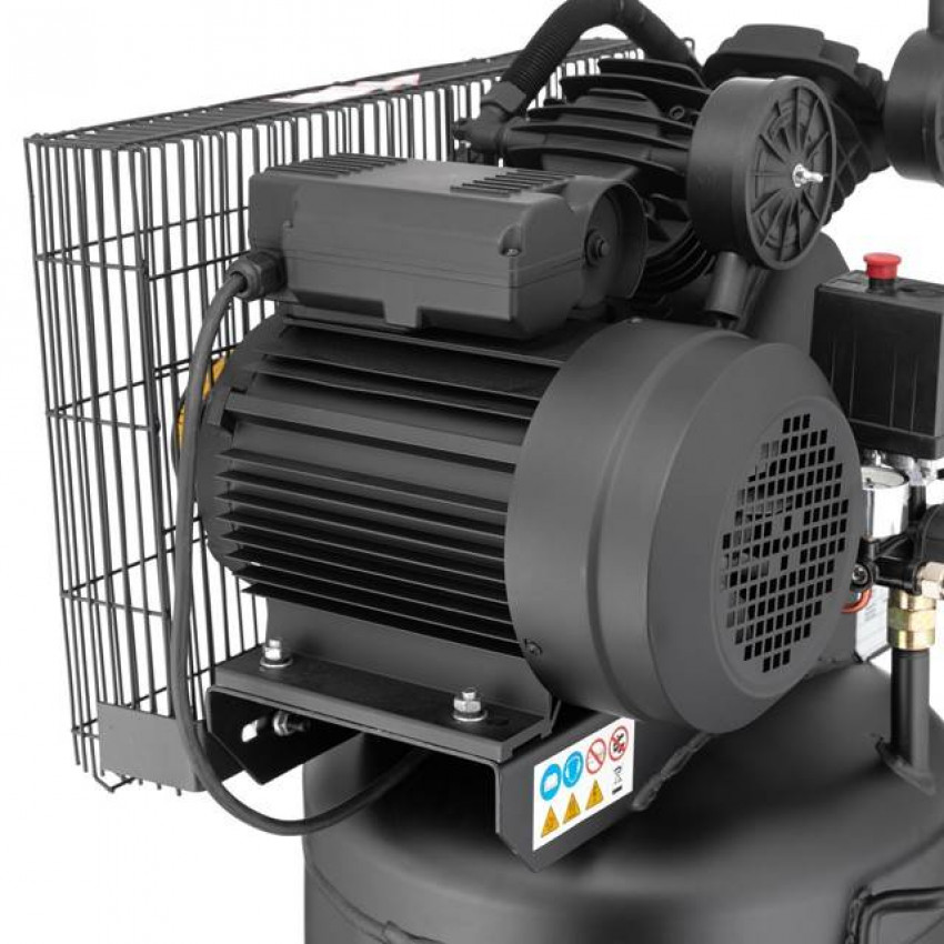 Компресор 100л, вертикальний, 3 кВт, 220 В, 10 aтм, 500 л/хв. 2 циліндри INTERTOOL PT-0017-PT-0017