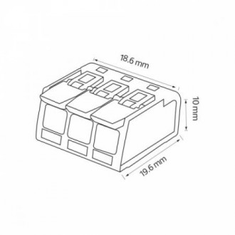 Клемник 3-х полюсний SLIM CONNECTOR-3