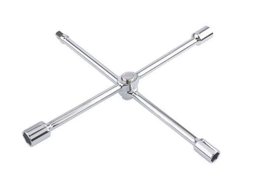 Ключ-хрест балонний, складаний 17,19,21mm та 1/2", 406мм, хром.-14250