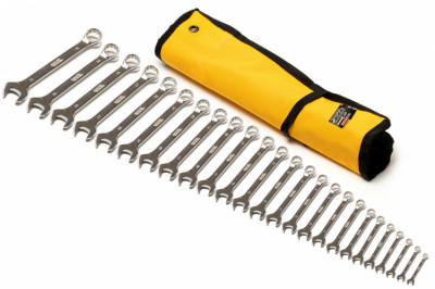 MasterTool Ключі ріжково-накідні набір 25 шт рол (6-28,30,32), Арт.: 71-2125