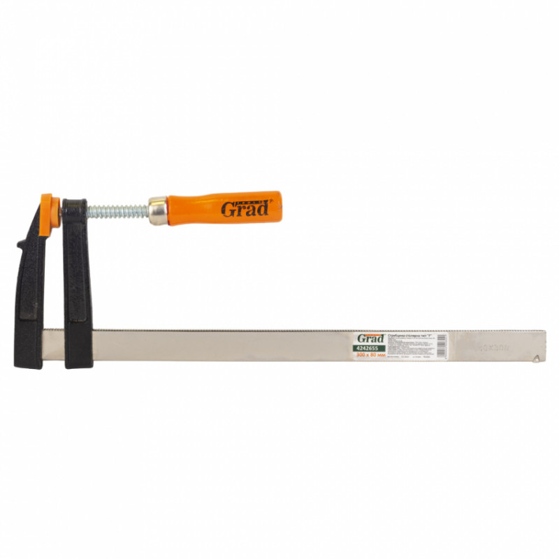 Струбцина столярна тип F 300x80мм Grad (4242655)-4242655