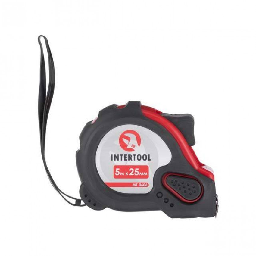 Рулетка з фіксатором 5м * 25мм "Супер Магніт" INTERTOOL MT-0606-MT-0606