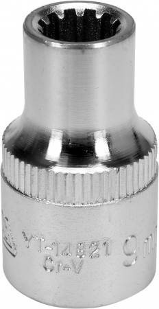 Головка торцева "Spline" YATO: квадрат 1/2", M9, l=38 мм, CrV [Блістер]-YT-14821