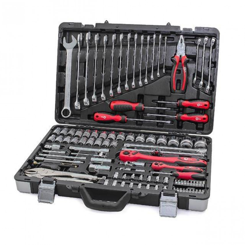 Професійний набір інструментів 1/4", 1/2", 101 од., Cr-V INTERTOOL ET-7101-ET-7101