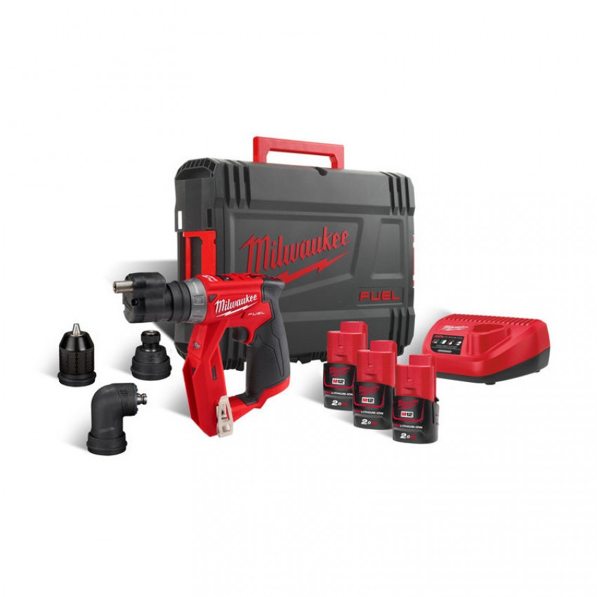 Акумуляторний шуруповерт зі змінними насадками M12 FDDXKIT-203X MILWAUKEE-4933478525