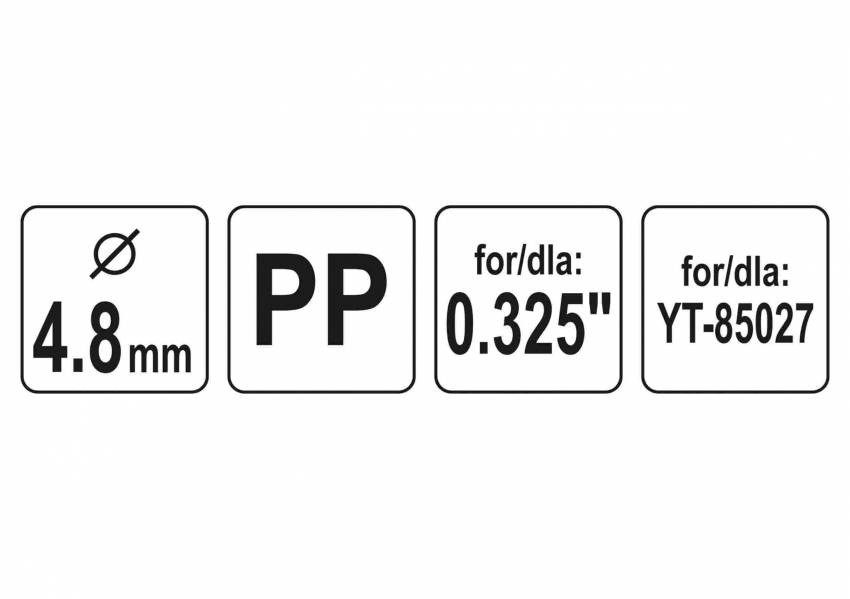 Ручка для напилка YT-85027 YATO: Ø= 4.8 мм, поліпропіленова-YT-85062