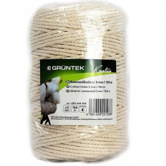 Шпагат коттоновий Gruntek Cotton twine 3 мм150 м-[articul]