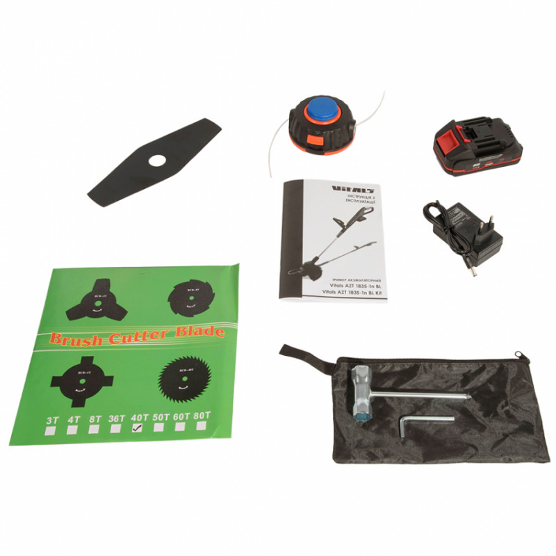 Тример акумуляторний Vitals AZT 1835-1n BL Kit-243558