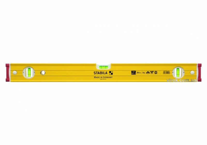 Рівень STABILA Type 96-2: L = 60 см, 3 капсули. 0,5 мм/м., посилений профіль аморт ковпачки.-15226