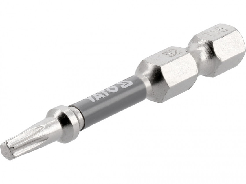 Насадка викруткова YATO; "TORX" T15 х 50 мм. шпиндель 6-гран- 1/4", покрита нікелем, 2 шт.[10]-YT-78032