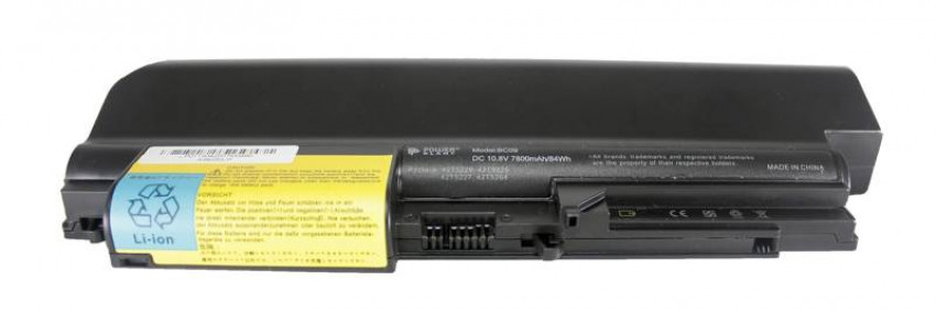 Акумулятори PowerPlant для ноутбуків IBM/LENOVO ThinkPad R400 (FRU 42T5264) 10.8V 7800mAh-NB00000240