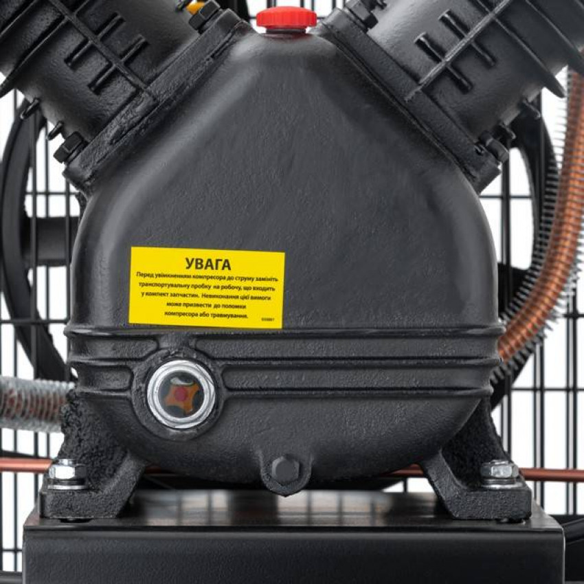 Компресор 100л, 3 кВт, 220 В, 10 aтм, 500 л/хв. 2 циліндри INTERTOOL PT-0014-PT-0014