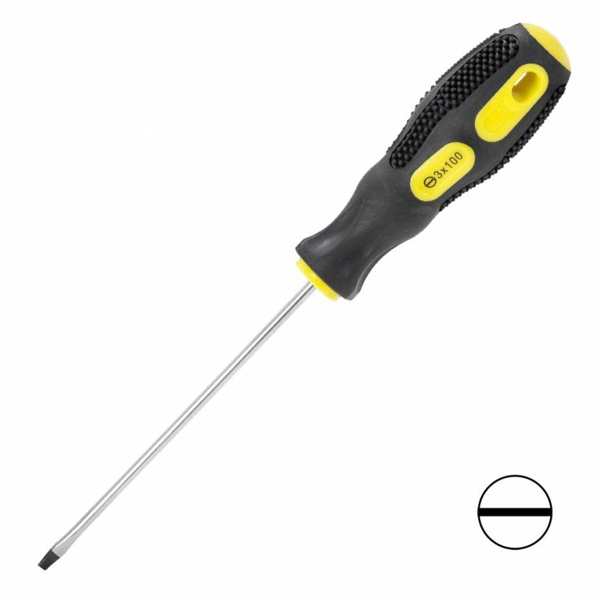 Викрутка шліцева SL3.0х100мм CrV Sigma (4006311)-4006311
