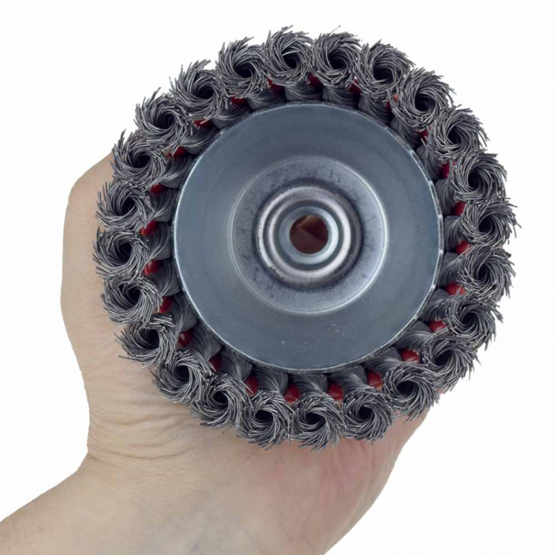 Щітка дротяна чашеподібна Ø125мм М14×2мм (сталева кручена) Sigma (9026121)-9026121