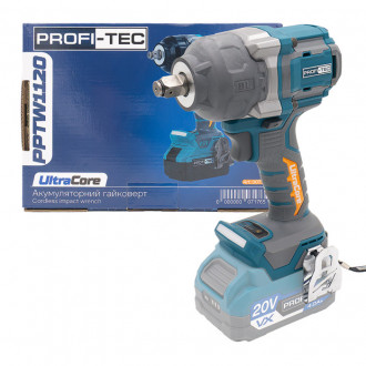 Акумуляторний гайковерт PROFI-TEC PPTW11020, 1100Нм, каркас, коробка-[articul]