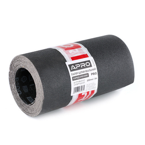 Папір шліфувальний тканинний Ultra витривалий (карбід кремнію) 200мм*5м P120 APRO-828205