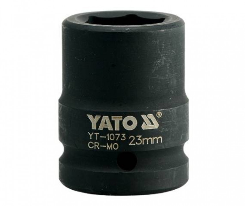 Головка торцева ударна YATO 6-гранна, з квадром. 3/4", М=23мм, l=50мм, [16/64]-YT-1073
