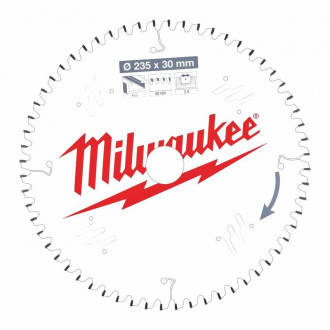 Диск пиляльний Alu PFTE MILWAUKEE, Ø235х30х2,4мм, 60 зуб. 1-[articul]