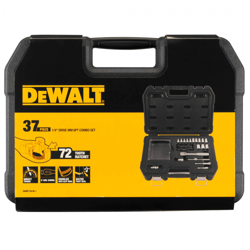 Набір головок та біт 1/4, 37 предметів DeWALT DWMT19238-1-DWMT19238-1
