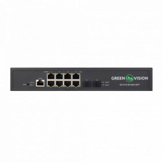Комутатор мережевий POE GV-019-M-08G+SFP