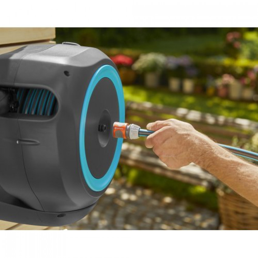 Котушка настінна Gardena RollUp S бірюзова + набір для поливу 15 м-18600-20.000.00