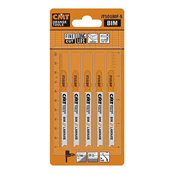 JT101BIF-5 Пильне полотно  I=58 L=83 5 шт. відстань між зубами 1,7-JT101BIF-5