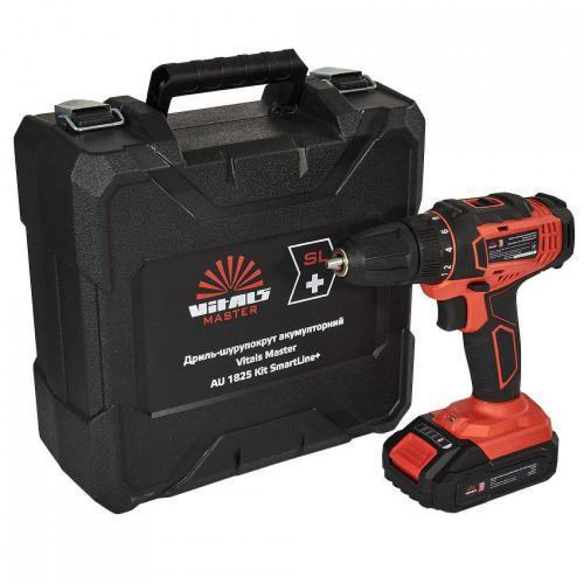 Дриль-шурупокрут акумуляторний Vitals Master AU 1825 Kit SmartLine+-184442