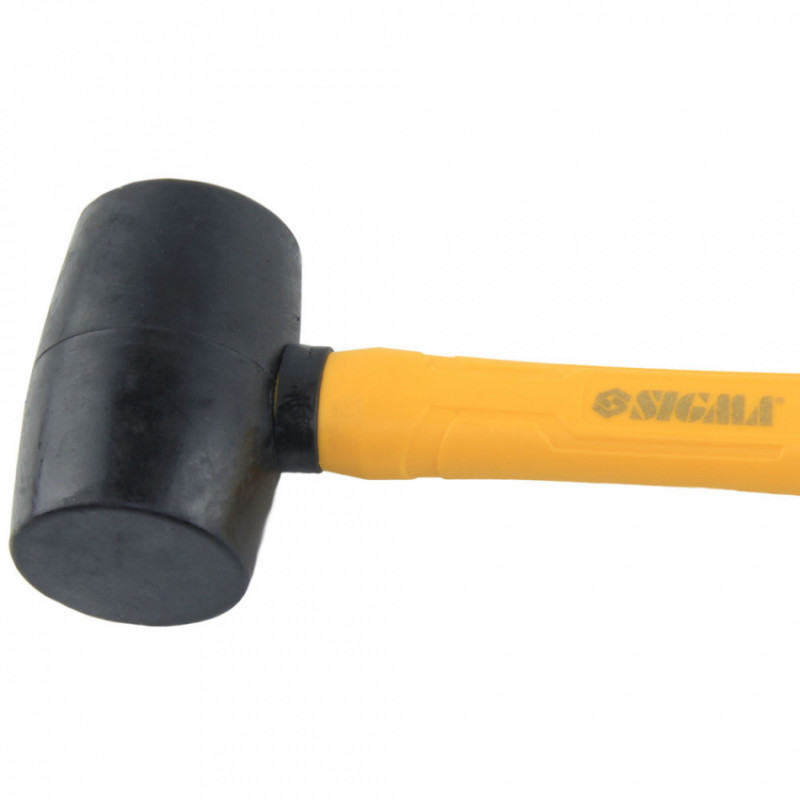 Киянка гумова чорна 225г фібергласова рукоятка SIGMA (4317341)-4317341