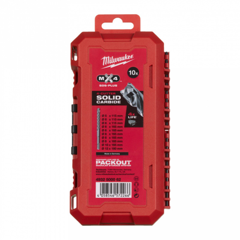 Набір бурів SDS-PLUS MX4 MILWAUKEE Set 3, (10шт)-4932500062